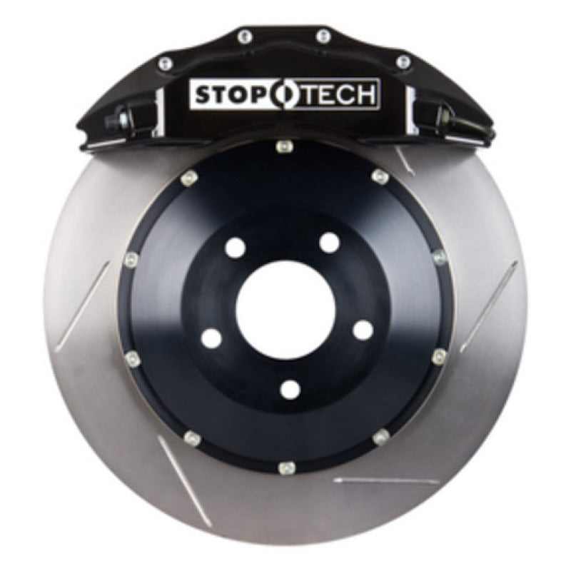 StopTech 06-08 350z (non-track) / 05-09 G35/G37AWD Front BBK ST60 355x32 Slotted Rotors Black Calipe