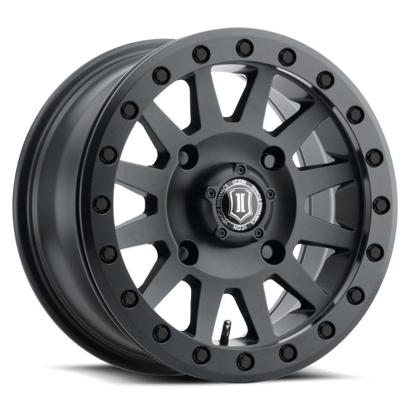 ICON Compression 15x7 4x156 38mm Offset 5+2 BS 132mm Bore Satin Black Wheel