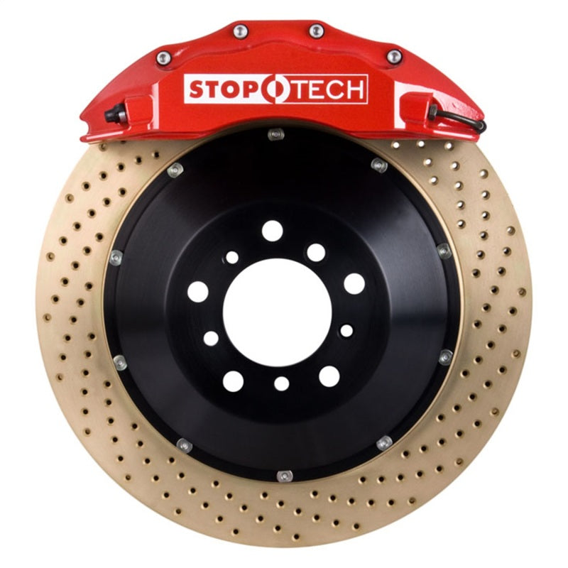 StopTech 06-09 Honda S2000 Red ST-60 Caliper 355x32mm Drilled Zinc Coated Rotors Front Big Brake Kit
