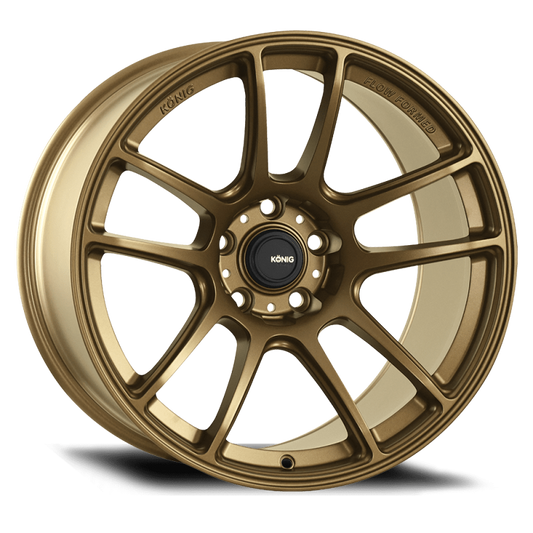 Konig Heliogram 16X8 4X100 ET38 Matte Bronze Knurled Bead Flow Formed