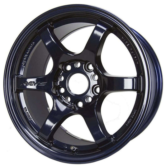 Gram Lights 57DR 15x8 +22mm 4-110 Dark Blue Wheel