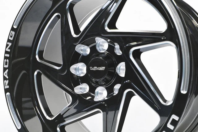 VMS Wheels Typhoon 15X8 4X100/114.3 20 ET 73.1 CB Black Milling