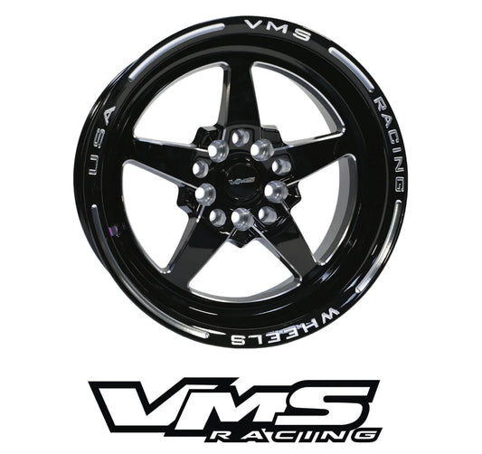 VMS Wheels Star 17X9 4X100/114.3 35 ET 73.1 CB Black Milling Finish