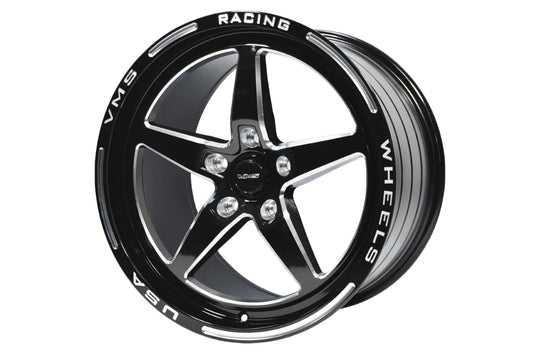 VMS Wheels Star 17X10 5X120 44 ET 73.1 CB Black Milling Finish