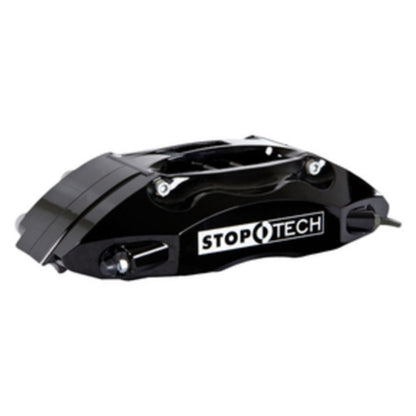 StopTech 03-06 Evo Front BBK w/ Black ST-40 Calipers Slotted 355x32mm Rotors Pads and SS Lines