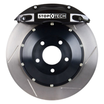 StopTech 08-09 Evo X Rear BBK w/ Black ST-40 Calipers Slotted 355x32mm Rotors Pads and SS Lines