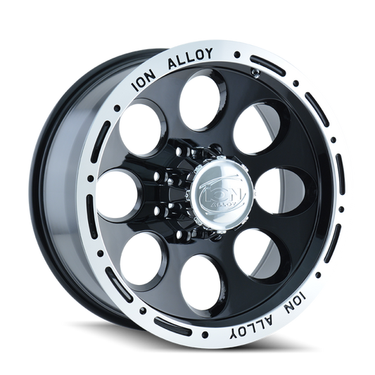 ION Type 174 15x10 / 6x139.7 BP / -38mm Offset / 106mm Hub Black/Machined Wheel