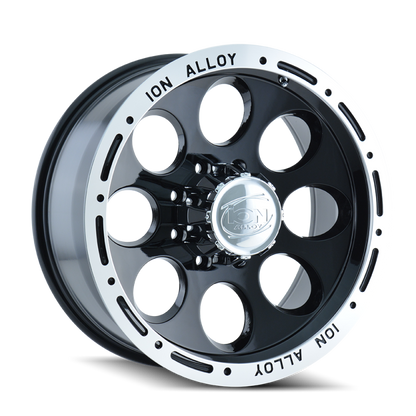 ION Type 174 15x8 / 5x120.65 BP / -27mm Offset / 83.82mm Hub Black/Machined Wheel