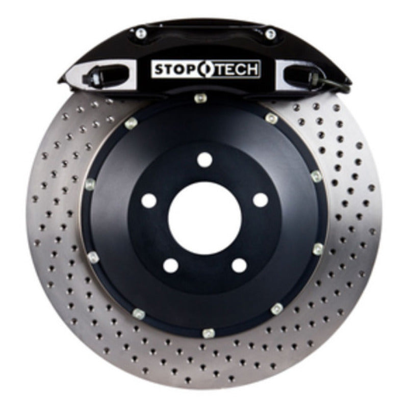 StopTech BBK 02-06 Acura RSX Black Calipers Drilled Two Piece Front Rotor