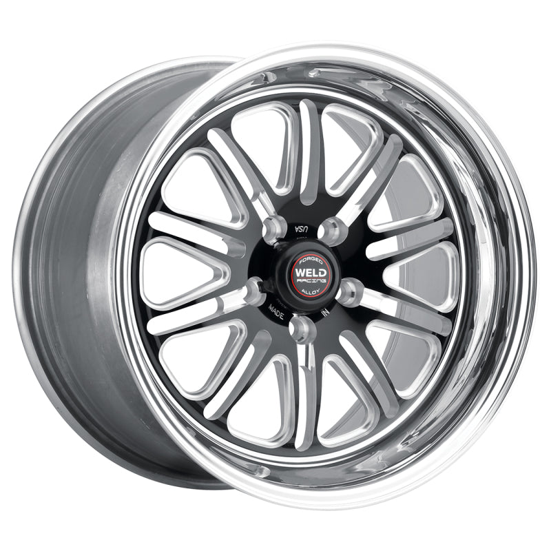 Weld S72 17x9 / 5x115 BP/ 6.2in Backspace (High Pad) Black Wheel - Non-Beadlock