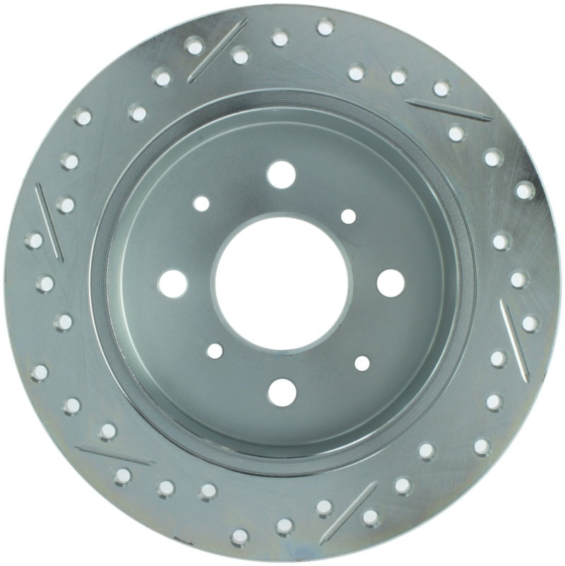 StopTech Select Sport 92-00 Honda Civic Drilled/Slotted Vented 1-Piece Rear Driver Side Brake Rotor