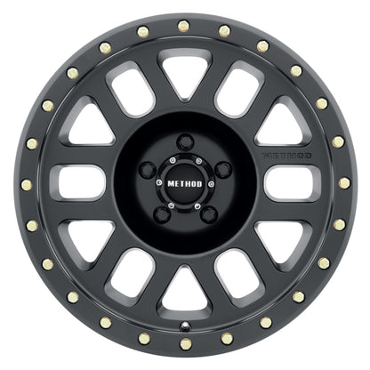Method MR309 Grid 17x8.5 0mm Offset 5x5.5 108mm CB Matte Black Wheel