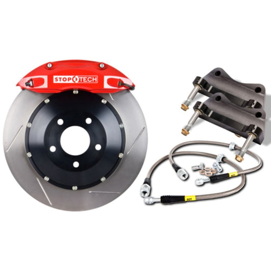 StopTech 97-01 Acura Integra Type R Front BBK w/Red Rotors Pads and SS Lines