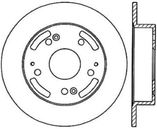 StopTech 02-06 Acura RSX Type S / 97-01 Integra Type R Cryo Slotted & Drilled Left Rear Rotor