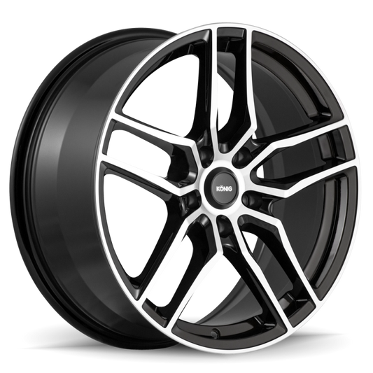 Konig Intention 16x7.5 5x112 ET45 Gloss Black / Machine Face