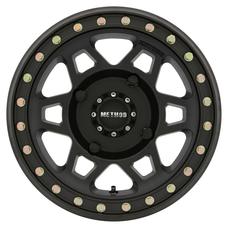 Method MR405 UTV Beadlock 15x7 5+2/+38mm Offset 4x136 106mm CB Matte Black w/BH-H24100 Wheel