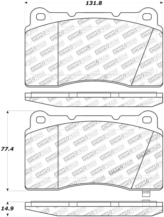 StopTech Street Touring 04-07 STi / 03-06 Evo / 08-10 Evo Front Brake Pads