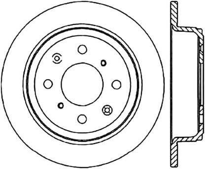 StopTech Power Slot Rear Right Rotor 90-01 Integra (exc. Type R) /all 93-00 Civic w rear disc CRYO