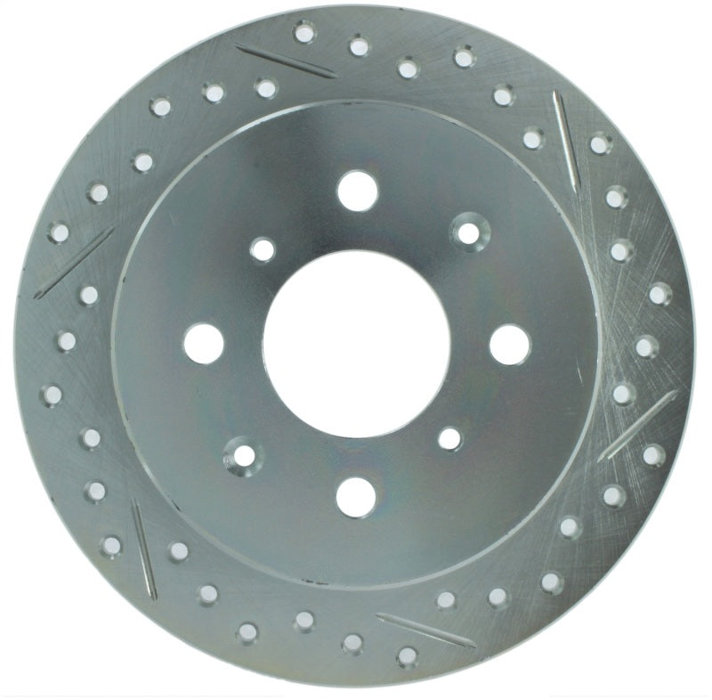 StopTech Select Sport 92-00 Honda Civic Drilled/Slotted Vented 1-Piece Rear Driver Side Brake Rotor