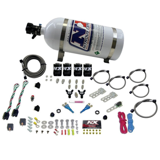 Nitrous Express Sport Compact EFI Dual Stage Nitrous Kit (35-75 x 2) x 2 w/10lb Bottle