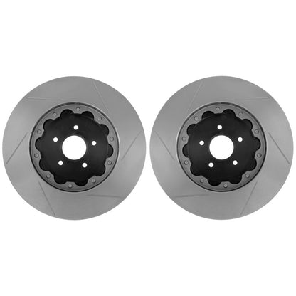 StopTech 09-11 Nissan GT-R AeroRotor 2pc Drilled Front Rotor (Pair)