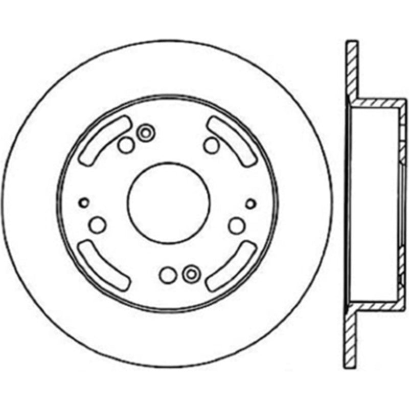 Stoptech 97-01 Acura Integra Type R Rear Premium Cryostop Brake Rotor