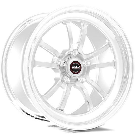 Weld S70 17x8 / 5x4.75in BP / 5.2in. BS Polished Wheel (High Pad) - Non-Beadlock