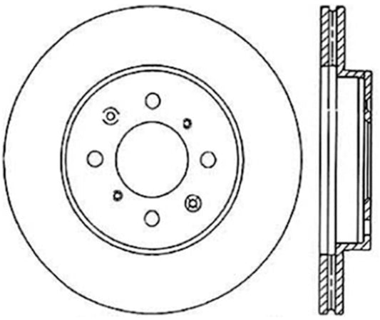 StopTech 90-01 Acura Integra (exc. Type R) SportStop Cryo Slotted & Drilled Front Left Rotor