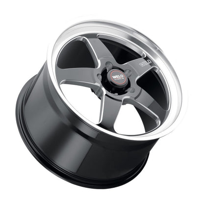 Weld S155 15x10 Ventura Drag 5x120.65 ET50 BS7.50 Gloss BLK MIL DIA 78.1