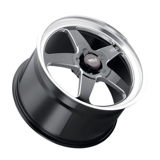 Weld S155 15x10 Ventura Drag 5x120.65 ET50 BS7.50 Gloss BLK MIL DIA 78.1