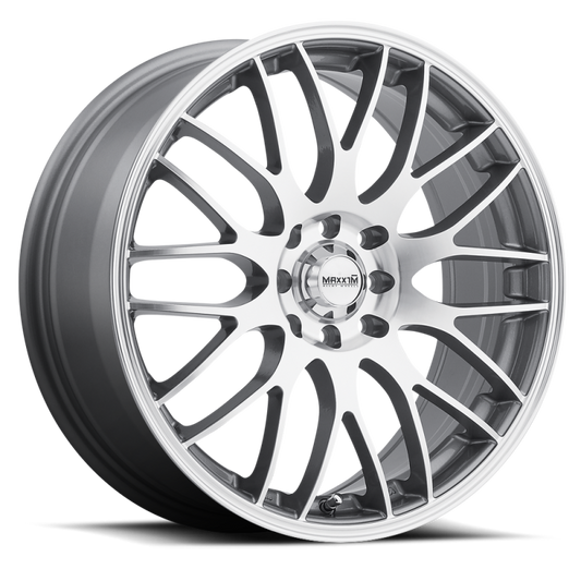 Maxxim Maze 17x7 10x110/115 ET40 Silver/Machine Face