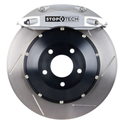 StopTech 90-96 300zx Front BBK w/ Silver ST-40 Calipers Slotted 332x32 Rotors Pads and SS Lines