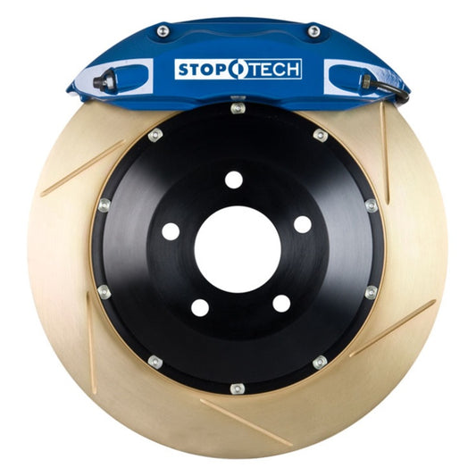 StopTech 90-96 300zx Front BBK w/ Blue ST-40 Calipers Zinc Slotted 332x32 Rotors Pads and SS Lines