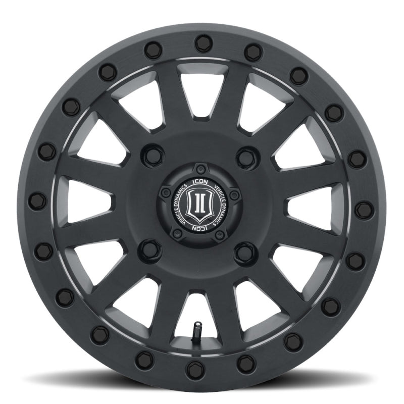 ICON Compression 15x7 4x136 38mm Offset 5+2 BS 111mm Bore Satin Black Wheel