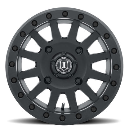 ICON Compression 15x7 4x136 38mm Offset 5+2 BS 111mm Bore Satin Black Wheel