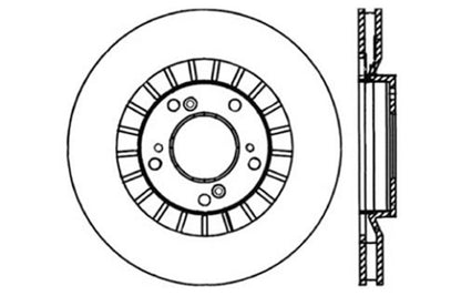 StopTech 00-09 Honda S2000 Front Drilled Left Rotor