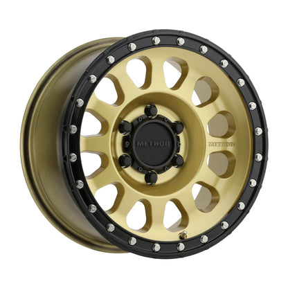 Method MR315 16x8 0mm Offset 6x5.5 106.25mm CB Gold/Black Street Loc Wheel