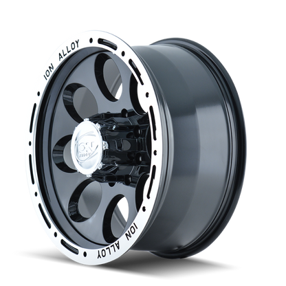 ION Type 174 16x10 / 5x114.3 BP / -38mm Offset / 83.82mm Hub Black/Machined Wheel