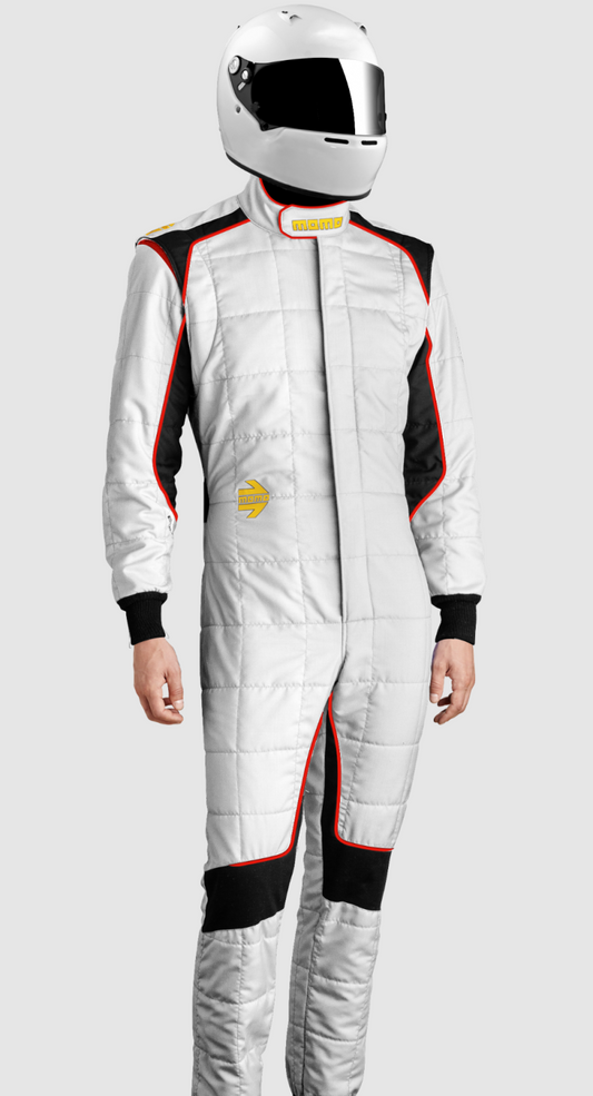 Momo Corsa Evo Driver Suits Size 50 (SFI 3.2A/5/FIA 8856-2000)-White