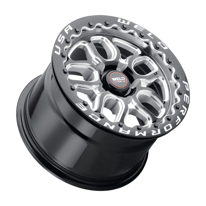 Weld Racing 15x10 Laguna Bead Lock 5x120 ET45 BS7.25 Gloss BLK MIL DIA 78.1
