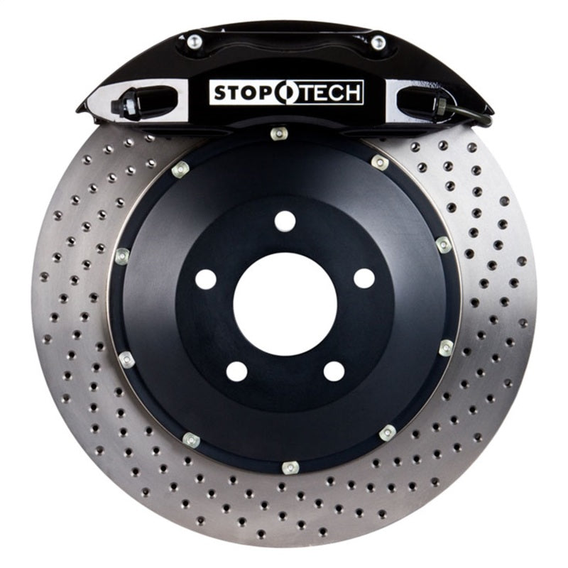 StopTech BBK 02-06 Acura RSX Black Calipers Drilled Two Piece Front Rotor