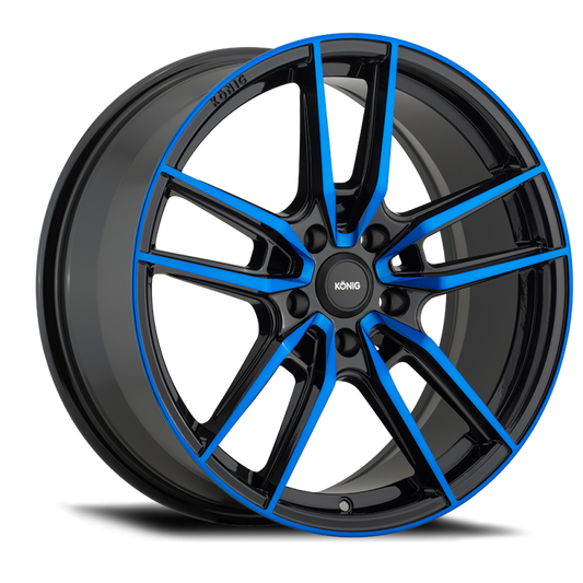 Konig Myth 16x7.5 5x114.3 ET43 Gloss Black w/ Blue Tinted Clearcoat