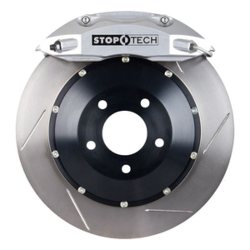 StopTech 90-96 300zx Front BBK w/ Silver ST-40 Calipers Slotted 332x32 Rotors Pads and SS Lines