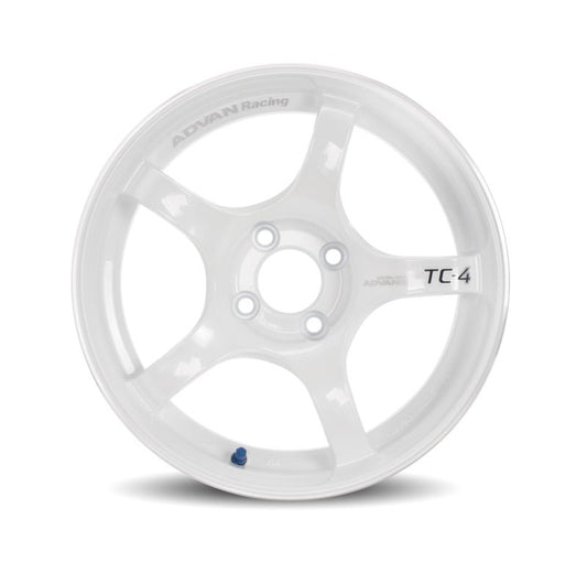 Advan TC4 16x8.0 +38 4-100 Racing White Metallic Wheel (No Ring)