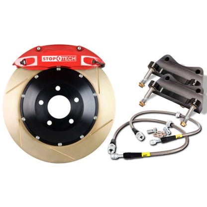 StopTech BBK 02-06 Acura RSX Type S Front BBK Race ST-40 Calipers 328x28 Red Zinc Slotted Rotors