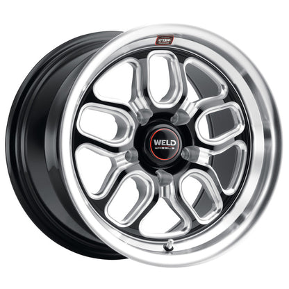 Weld LAGUNA DRAG Laguna Drag  / 15x10 / 5x114.3 ET50 BS7.5 Gloss BLK MIL DIA 78.1