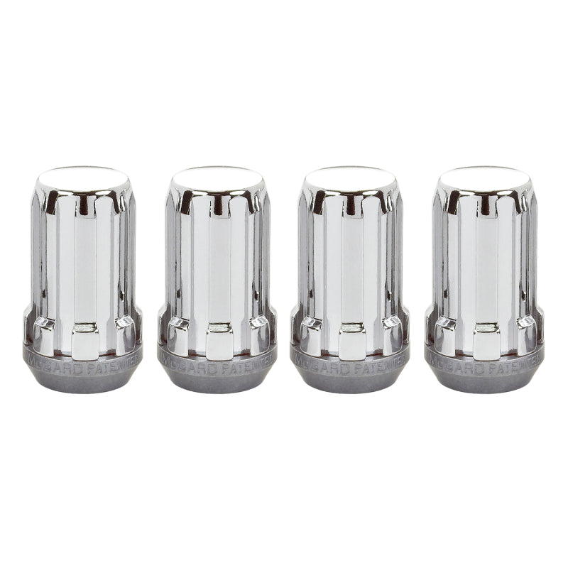 McGard SplineDrive Lug Nut (Cone Seat) M14X1.5 / 1.648in. Length (4-Pack) - Chrome (Req. Tool)