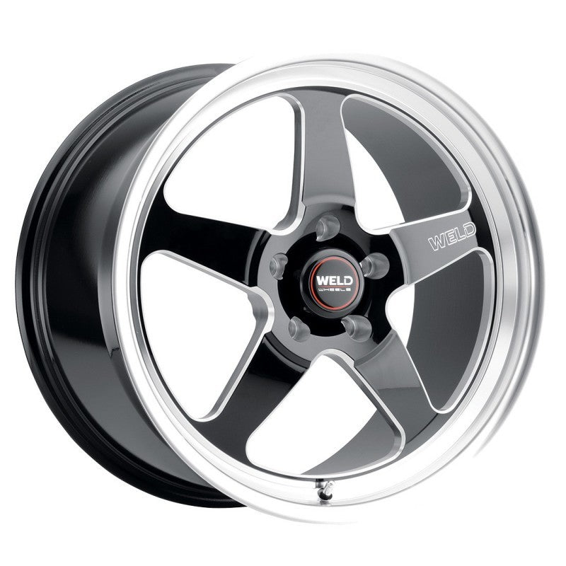 Weld S155 15x10 Ventura Drag 5x120.65 ET50 BS7.50 Gloss BLK MIL DIA 78.1