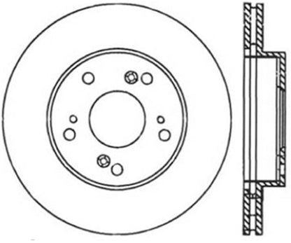 StopTech Power Slot 02-06 Acura RSX / 04-11 Honda Civic Front Left Slotted Cryo Rotor