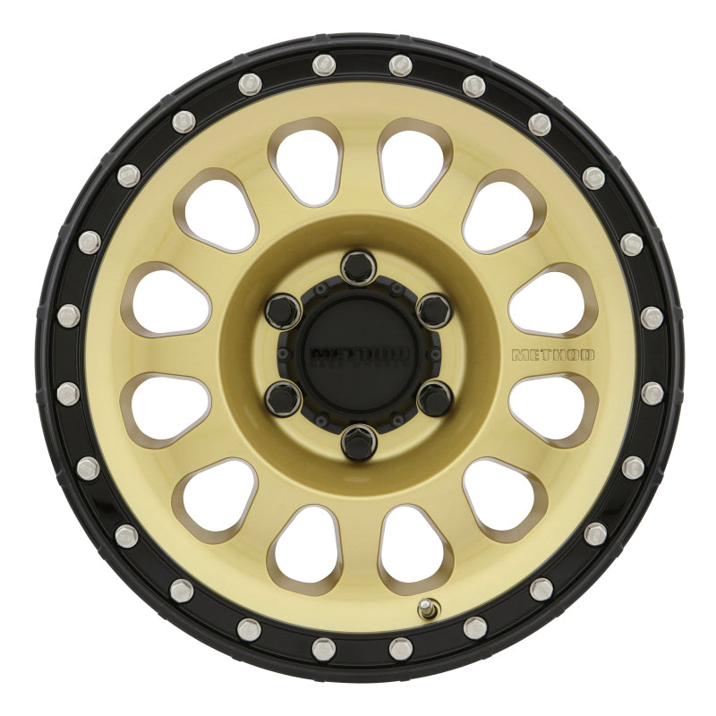 Method MR315 16x8 0mm Offset 6x5.5 106.25mm CB Gold/Black Street Loc Wheel